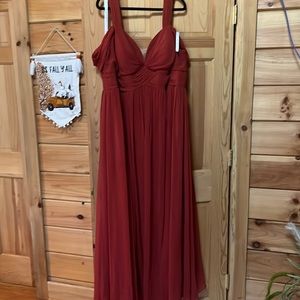 Rust Azazie wedding dress